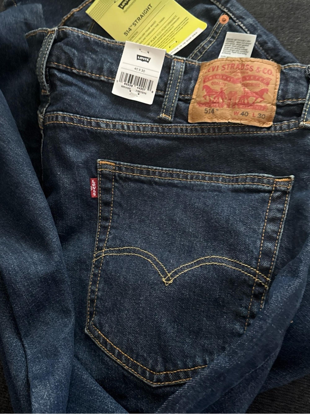 Levi's 514 Slim Straight Jeans - Dark Blue Denim